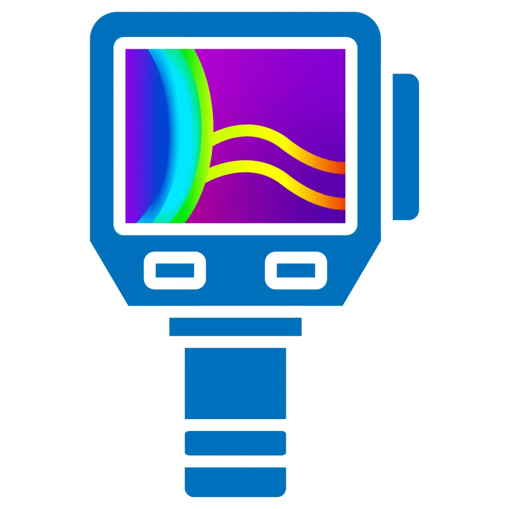 Thermal imaging camera icon representing infrared technology inspection services