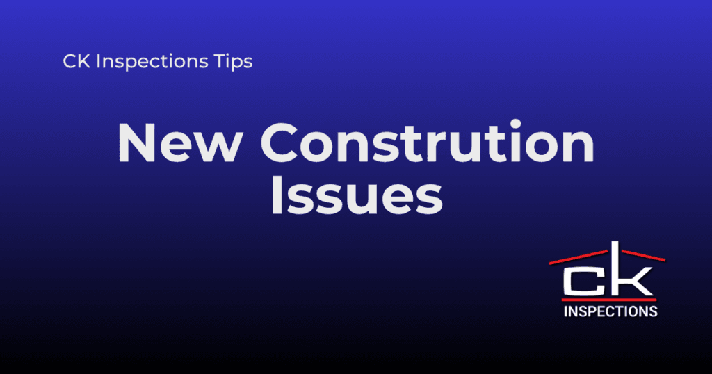 New construction home inspection issues graphic